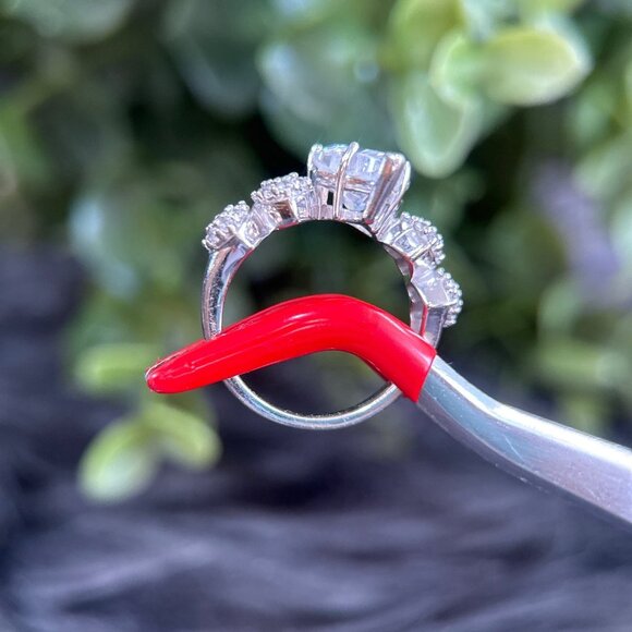 Silver 925 Heart Shaped Cz Ring - Picture 6 of 10